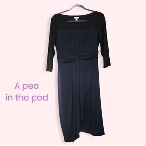 A Pea in the Pod Faux-wrap Maternity Dress‎